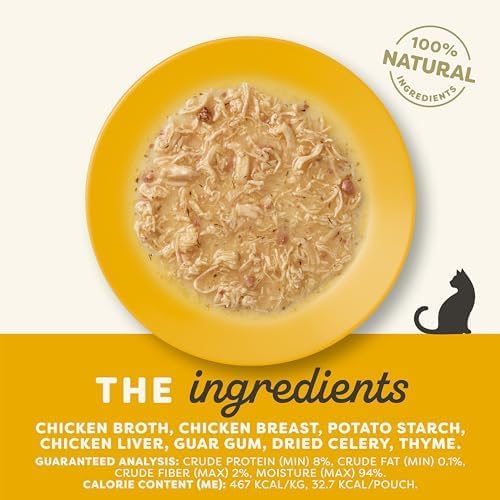 Applaws Natural Wet Cat Food in Gravy, Limited and Natural Ingredients, High Protein with No Artificial Additives, Chicken Breast in Gravy (12 x 2.47oz Pouches)