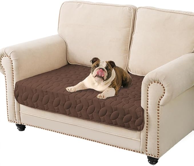 Ameritex Waterproof Pet Bed Cover Anti-Slip Dog Bed Blanket for Sofa and Furniture Waterproof New Pattern Design (Chocolate, 30x53 Inch (Pack of 1))