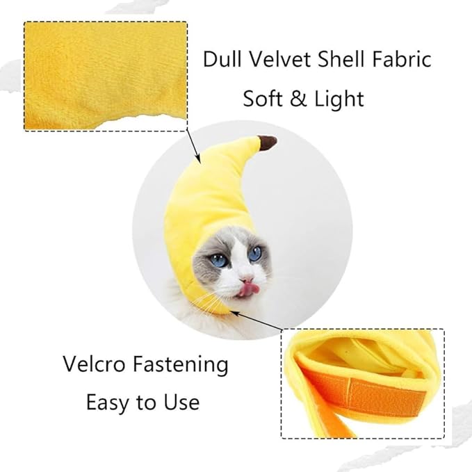 5 Pcs Cat Costume Hats – Cute Lion Mane & Bunny Ears Headwear for Cats,Kitten Puppy Party Easter Costume Accessory Headwear(Lion, Bunny, Banana,Sunflower,Purple Bear)