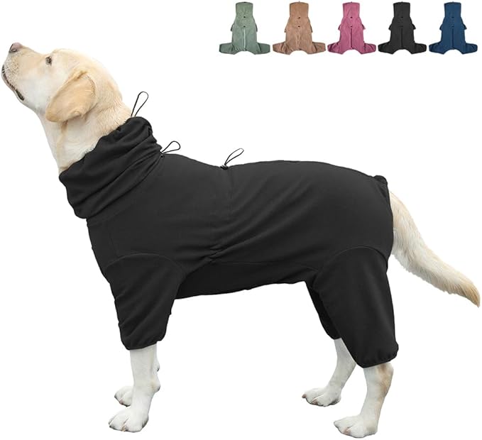Dog Pajamas for Large Dogs,Extra Large Stretch, Suitable for Adult, Medium-Sized Dogs, Large Pet Jumpsuit Four-Legged Dog Clothes, Pet Clothing. (Black, 6XL)