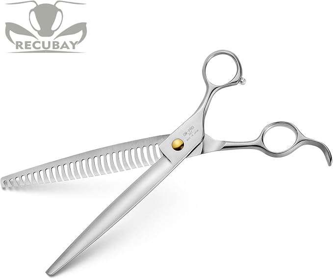 Gold Mantis Professional Dog Shears,8.0" Blender Shear For Medium Large Dog, 75% Thinning Rate