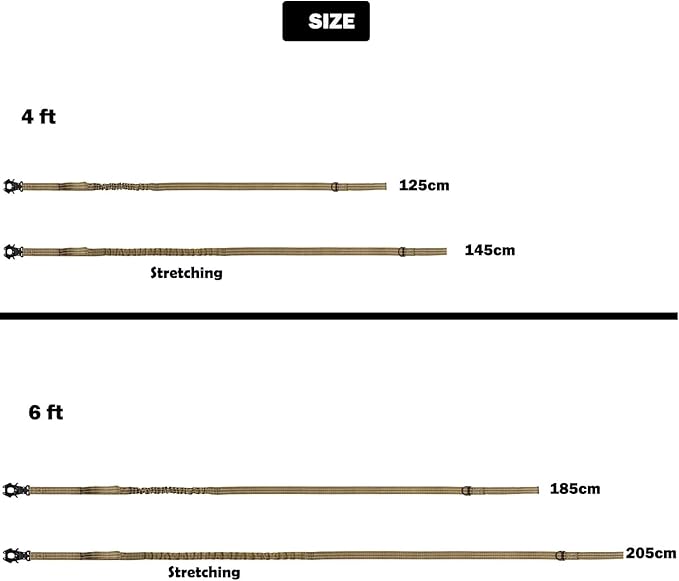 ICEFANG Tactical Dog Leash,K9 Training Walking Bungee Lead with 2 Control Handle,Heavy Duty Quick Release Metal Clasp,for Medium Large Breed (Reflective Green, 6 FT)