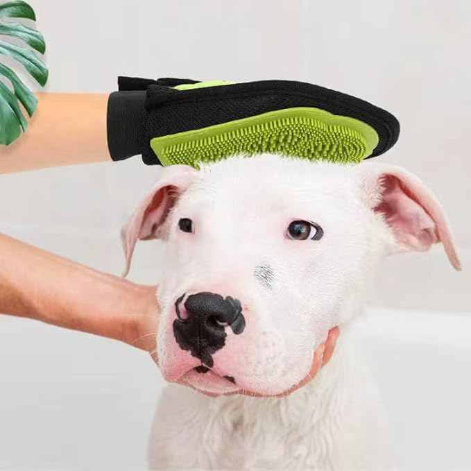 Pet Hair Remover Gloves Bath Brush Gentle Shedding Brushes,Pet Hair Remover Tool for Carpet, Curtain, Clothing, Couch, Car Seat (1PCS)