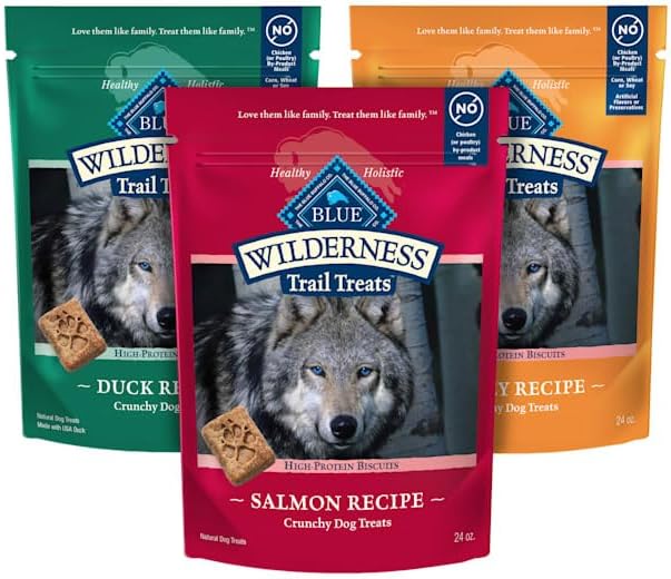 Blue Buffalo Wilderness Variety Pack Dog Treats Made with Natural Ingredients Duck Turkey & Salmon