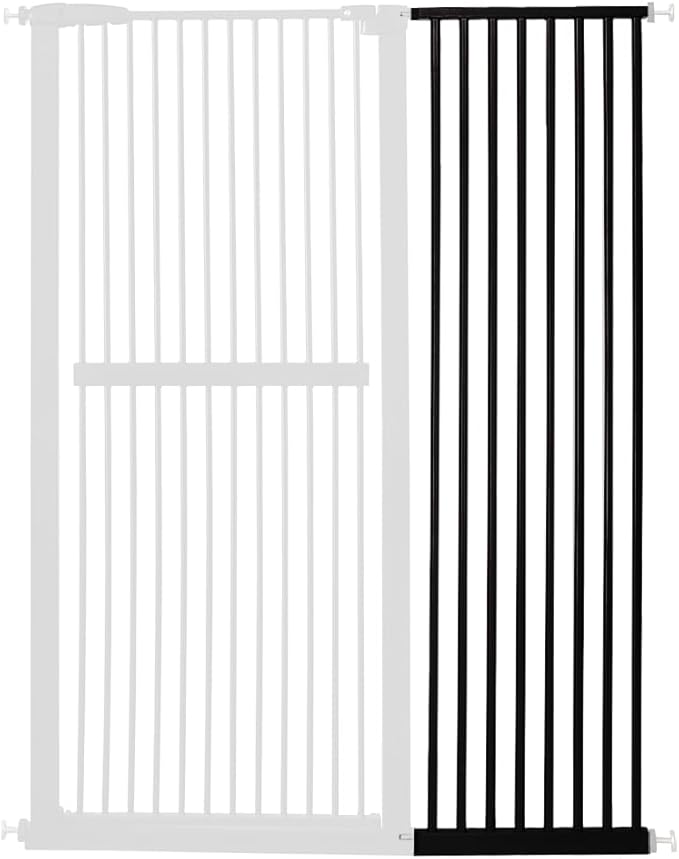 Lumizone Extra Tall Cat Gate Extension Kit 61.02" High Pressure Mounted 16.73" Extra Wide 1.37" Gap No Drilling Tall Pet Gate for Dogs (Black, 16.73"/42.5cm)