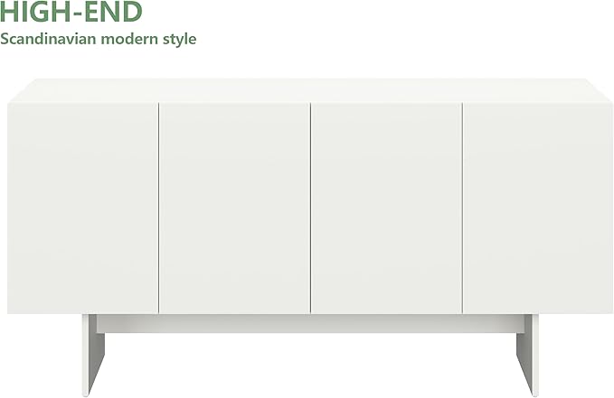 Double Litter Box Enclosure, Litter Box Enclosure for 2 Litter Boxes, Modern Litter Box Furniture for 2 Cats, Scandi Style (White)