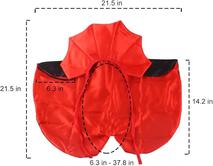 Pet Halloween Vampire Baron Cloak, Festival Cosplay Robe, Pet Halloween Costume Clothes Suit for Medium and Large Cats and Dogs