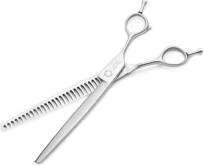 8.0" Professional Dog Grooming Scissors Set, 4pcs Set with Matte Deluxe 440C Stainless Steel