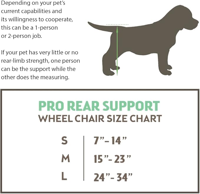 PRO Dog Wheelchair for Back Legs - Adjustable Dog Cart - Medium to XL Sizes - Hind Leg Wheels for Mobility & Healing