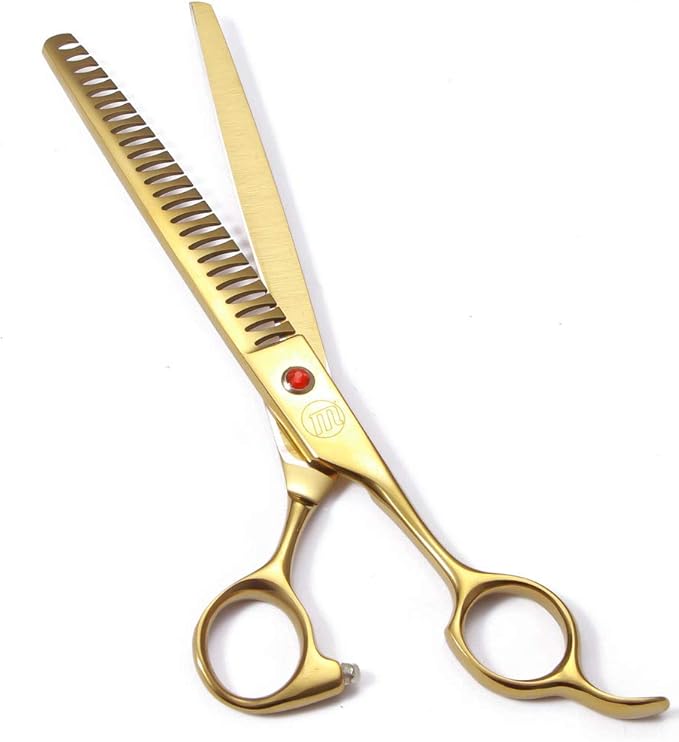 Professional Dog Grooming Scissors Set, 7 Inch/8 Inch Pet Grooming Scissors Chunkers Shears for Dog, Curved Dog Grooming Scissors, Thinning Shears for Dog with Grooming Comb