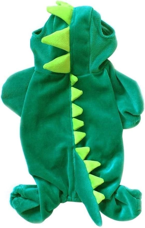 Hotumn Dinosaur Dog Halloween Costume Pet Dino Hoodie for Medium Dogs (XX-Large, Green)