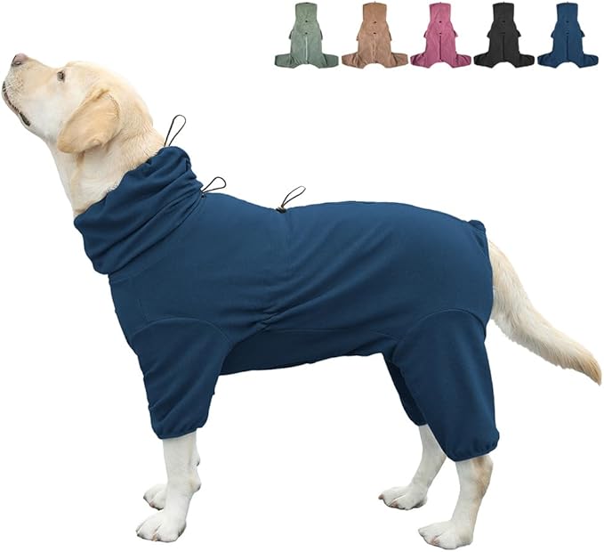 Dog Pajamas for Large Dogs,Extra Large Stretch, Suitable for Adult, Medium-Sized Dogs, Large Pet Jumpsuit Four-Legged Dog Clothes, Pet Clothing. (Blue, 4XL)