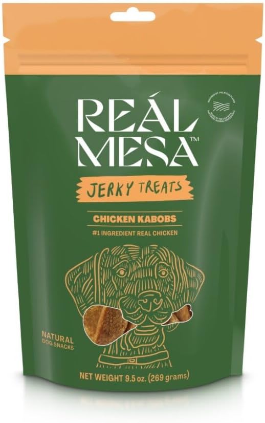 Chicken Kabob Jerky Treats for Dogs - All-Natural, Premium Chicken & High-Protein Dog Snacks for Training & Rewarding - Healthy, Delicious Kabobs Dog Treats (9.5oz)