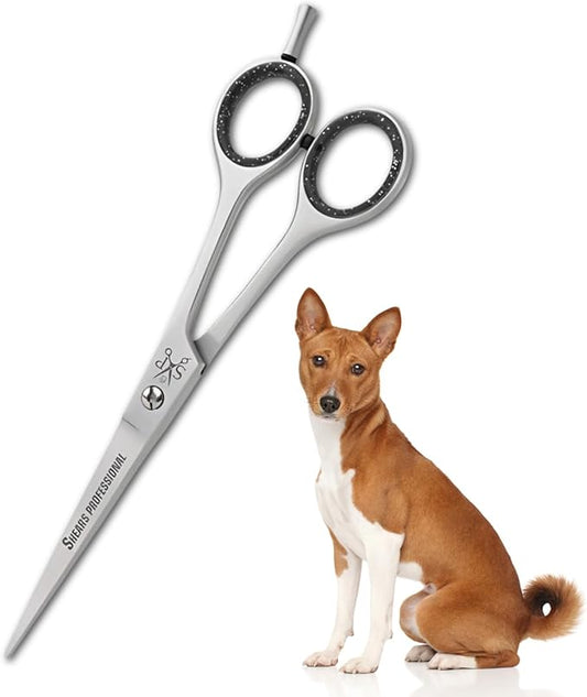 Hair Cutting Scissors, All Purpose 8 Inch Stainless Steel, Sharp Edge Blades, Dog Grooming Scissors, Hairdressing Texturizing Salon Razor Edge Scissor, Hair Shears for Barber Scissor
