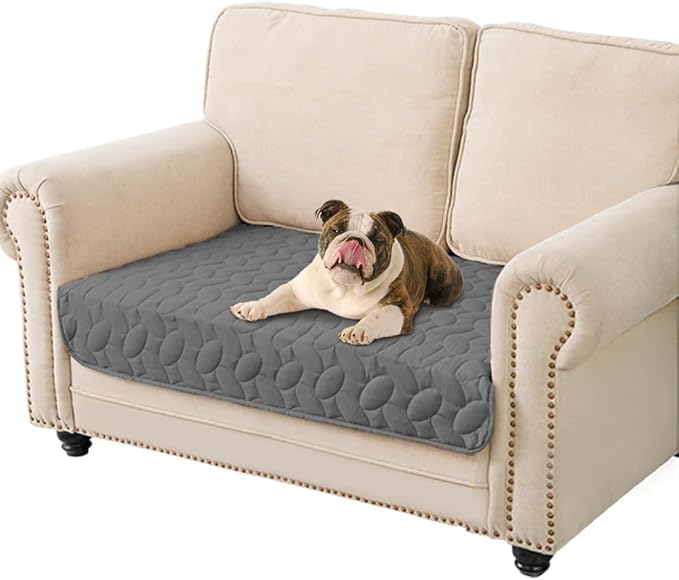 Ameritex Waterproof Pet Bed Cover Anti-Slip Dog Bed Blanket for Sofa and Furniture Waterproof New Pattern Design (Darkgrey, 30x53 Inch (Pack of 1))