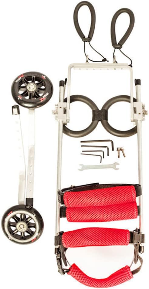 Dog Wheelchair Adjustable Dog Cart Lightweight Pet/Doggie Wheelchairs for Back Legs Assist Small Pets with Paralyzed Hind Limbs to Recover Their Mobility (M) Red