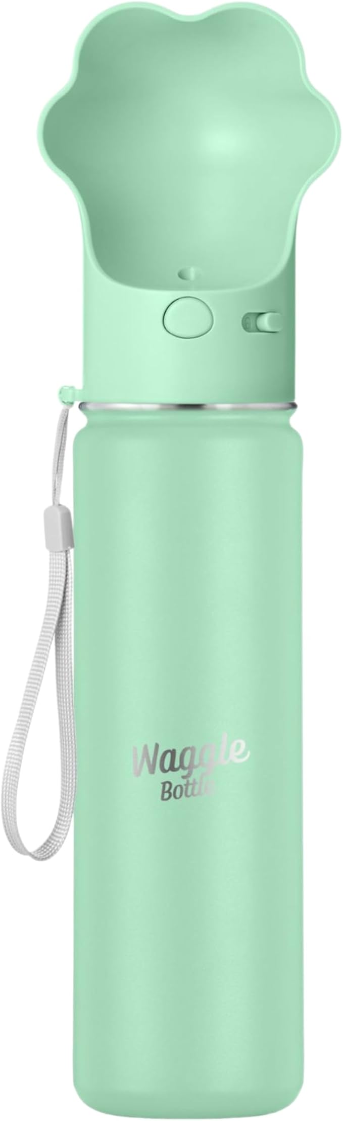 Stainless Steel Dog Travel Water Bottle, Vacuum Insulated Portable Dog Water Dispenser, Large Bottle with Drink Cup On The Go, Outdoor Walking, Hiking, Travel (Mint, 22oz)