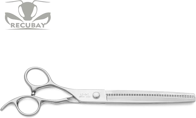 Left Handed Matte Deluxe Dog Grooming Scissors Great Grooming Shears for All Breeds,Design For Professional Groomer. (54T Thinner Lefty)