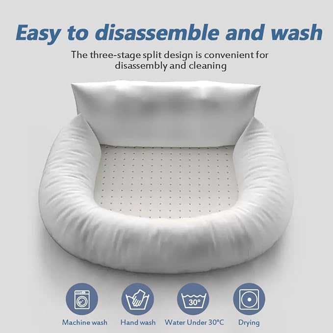 Orthopedic Dog Bed, Removable and Washable, Suitable for Large, Medium and Small Dogs/Puppy Non-Slip, Waterproof, Soft, Warm, Pet Sleeping Sofa Bed (Gray, 50.0''L x 38.0''W x 8.0''Th)