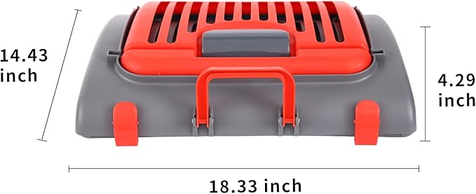 Foldable Travel Cat Carrier, Small Cat Carrier Hard Up to 25lbs, 18" Lx14.5 Wx14 H Front Open Type Plastic Cat Carriers, Red