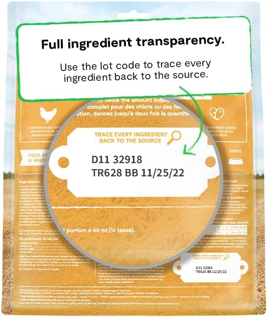 Open Farm, Freeze Dried Raw Dog Food, Morsels with 95% Meat, Organs & Bone, Organic Produce & Superfoods, Complete Meal or Freeze Dried Dog Food Topper, Chicken Recipe, 31.5oz Bag