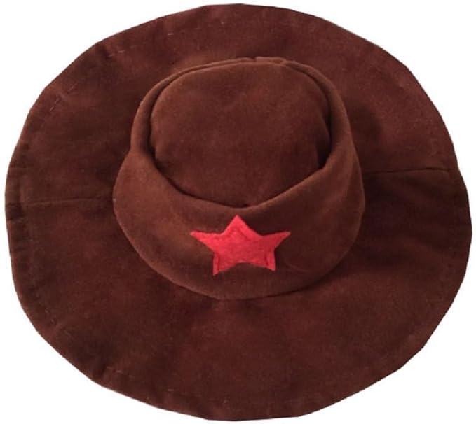 NACOCO Cowboy Costume with Hat for Cat and Small Dog - Halloween Clothes (Large) Blue