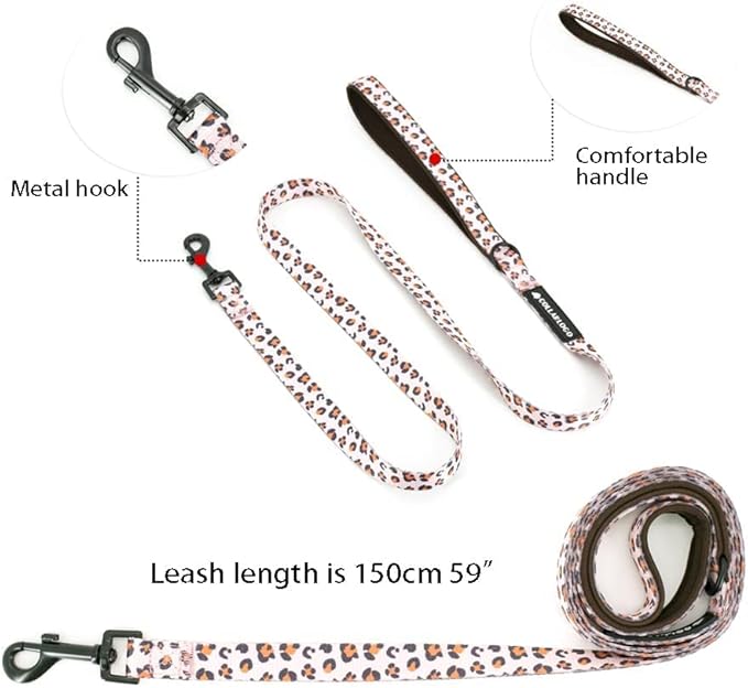 Dog Harness and Leash Set, Adjustable Dog Harness, Dog Leash, No Pull No Choke Puppy Harnesses for Walking Training for Small Medium Pet