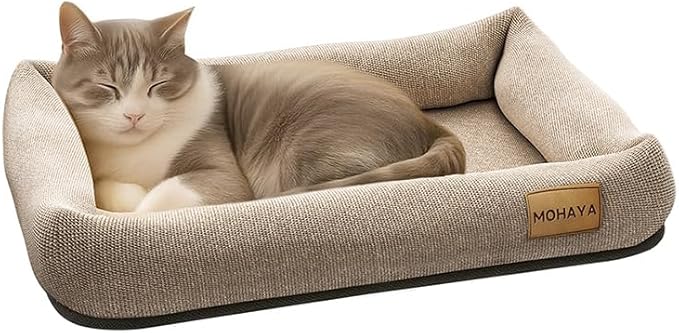 Jute Pet Bed-L, 2-in-1 Small Dog Bed & Scratch Pad – Breathable Jute & Cotton Dual-Layer Design, Eco-Friendly Lounger with Cooling Comfort for Summer – Washable, Durable, Non-Slip Base