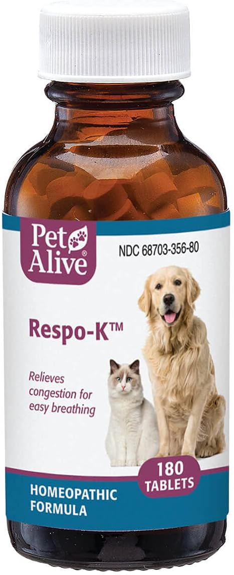 PetAlive Respiratory ComboPack for Pets - All Natural Homeopathic Remedies Relieve Symptoms of Blocked Sinuses, Colds, and Respiratory Irritation in Cats and Dogs