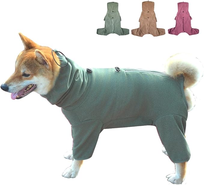 Dog Pajamas for Large Dogs,Extra Large Stretch, Suitable for Adult, Medium-Sized Dogs, Large Pet Jumpsuit Four-Legged Dog Clothes, Pet Clothing. (Green Color, 3XL)