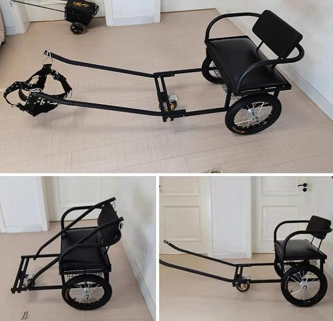 Dog Carts Dog for Dogs Pulling Stroller Cart with Seat Dog Walking Car Pet Stroller for Large and Small Dog,Foldable Tricycle(Size:110-132 lbs)
