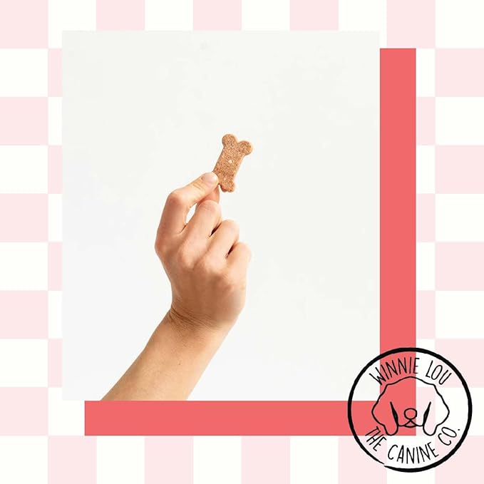 Winnie Lou Organic Healthy Dog Treats – All Natural Crunchy Dog Biscuits Made in USA with Organic Ingredients from Colorado Farms – for Small, Medium, Large Dogs - Strawberry Shortcake (Pack of 2)