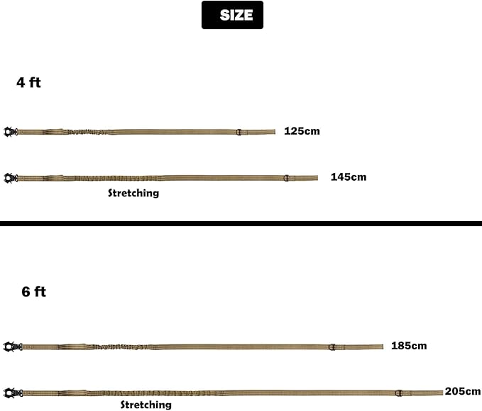 ICEFANG Tactical Dog Leash,K9 Training Walking Bungee Lead with 2 Control Handle,Heavy Duty Quick Release Metal Clasp,for Medium Large Breed (Reflective Rose, 6 FT)