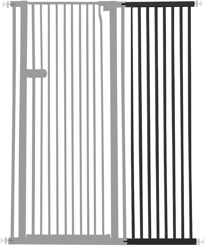 Lumizone Extra Tall Cat Gate Extension Kit 61.02" High Pressure Mounted 2025 New 16.73" Extra Wide 1.37" Gap No Drilling Tall Pet Gate for Dogs (Black, 16.73"/42.5CM)