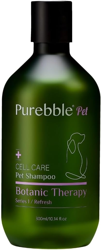 Pet Shampoo Refresh Purple Botanical Line- for Soft and Shiny Coat and Fur- Cleanses, Conditions, and Detangles, pH- Balancing Formula for Pets, No Artificial Fragrance, 300ml / 10.14 fl oz
