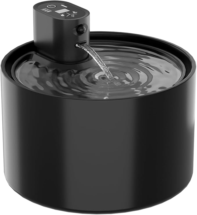 Ceramic Cat Water Fountain,Cat Water Fountain Cordless Automatic with Ultra-Quiet Pump and 4 Filter for Cats, Dogs, Multiple Pets