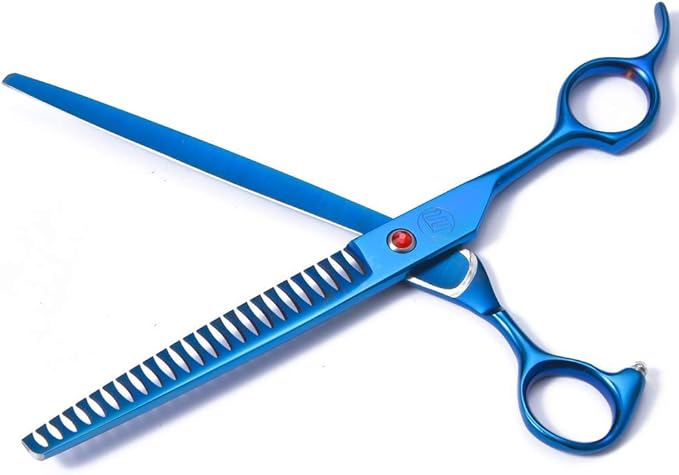 Professional Dog Grooming Scissors Set, 7 Inch/8 Inch Pet Grooming Scissors Chunkers Shears for Dog, Curved Dog Grooming Scissors, Thinning Shears for Dog with Grooming Comb