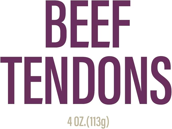 Chewer's Joy Beef Tendons 5–6" (4oz) – Natural Dog Treats – Single Ingredient Long-Lasting Chews, High Protein