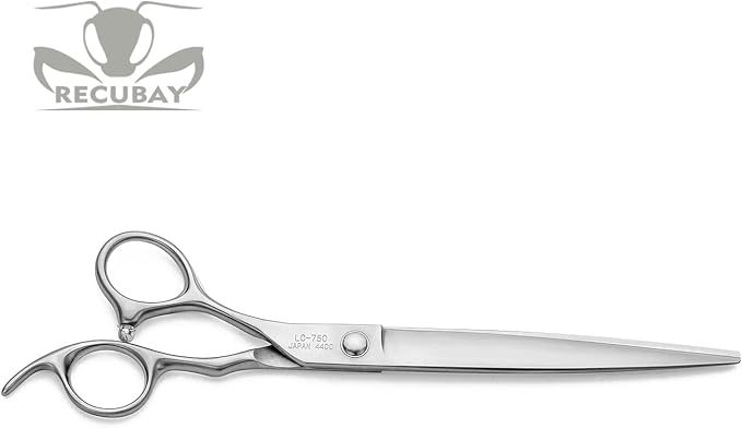 Left Handed Matte Deluxe Dog Grooming Scissors Great Grooming Shears for All Breeds,Design For Professional Groomer. (7.5" Straight Lefty)