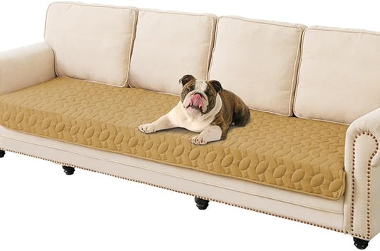 Ameritex Waterproof Pet Bed Cover Anti-Slip Dog Bed Blanket for Sofa and Furniture Waterproof New Pattern Design (Sand, 30x80 Inch (Pack of 1))