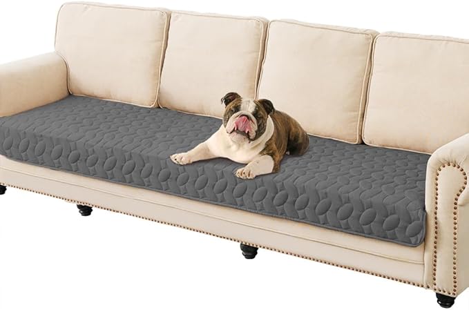 Ameritex Waterproof Pet Bed Cover Anti-Slip Dog Bed Blanket for Sofa and Furniture Waterproof New Pattern Design (Darkgrey, 30x80 Inch (Pack of 1))