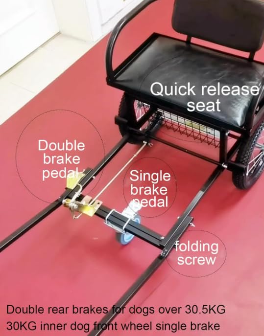 Dog Carts Dog for Dogs Pulling Stroller Cart with Seat Dog Walking Car Pet Stroller for Large and Small Dog,Foldable Tricycle(Size:110-132 lbs)