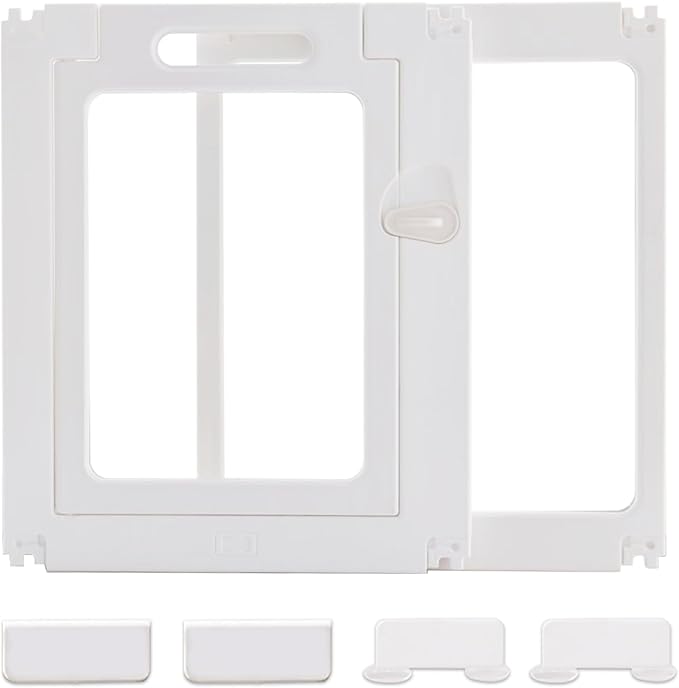 Clear Acrylic Dog Playpen Indoor, Puppy Cat Playpen, Small Pet Play Pen (White, Door+Panel)