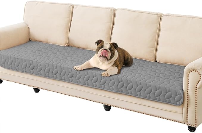 Ameritex Waterproof Pet Bed Cover Anti-Slip Dog Bed Blanket for Sofa and Furniture Waterproof New Pattern Design (Lightgrey, 30x90 Inch (Pack of 1))