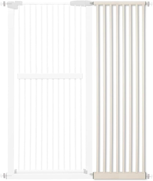 Lumizone Extra Tall Cat Gate Extension Kit 61.02" High Pressure Mounted 16.73" Extra Wide 1.37" Gap No Drilling Tall Pet Gate for Dogs (Cream, 16.73"/42.5cm)