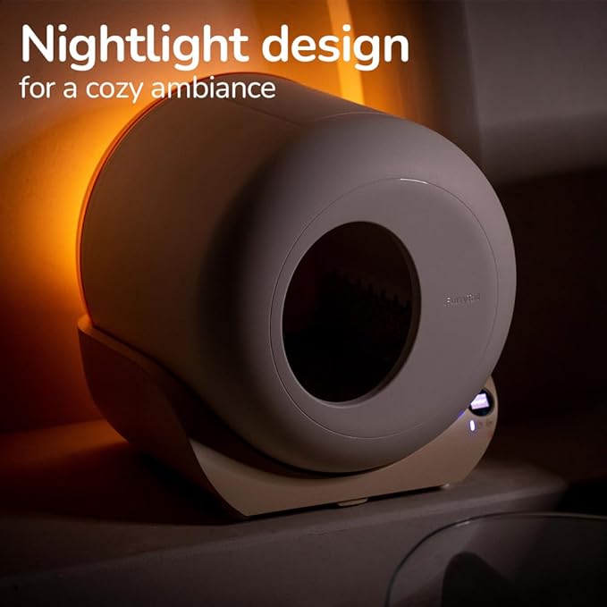 Furrytail Automatic Litter Box Pro – Self-Cleaning, Odor Control, Spacious Interior & Large Waste Bin, Includes Litter Tracking Mat with APP Control