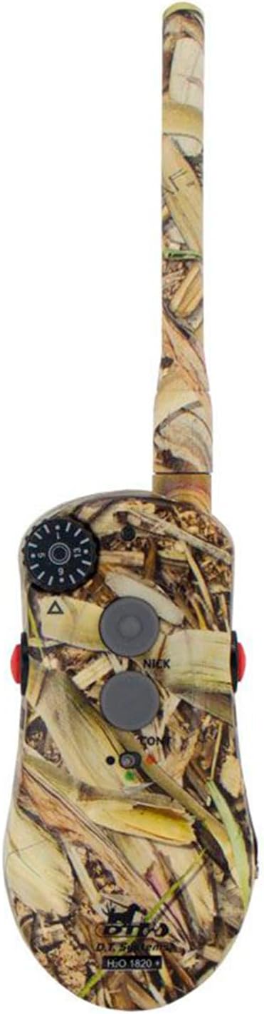 DT SYSTEMS H2O1820 Plus E-Collar, Waterproof Rechargeable Expandable Remote Dog Trainer, 16 Stimulation Levels, Vibration Assist, Mossy Oak Blades