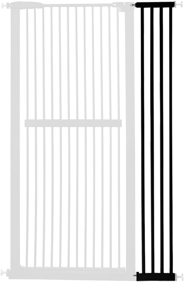 Lumizone Extra Tall Cat Gate Extension Kit 61.02" High Pressure Mounted 8.27" Extra Wide 1.37" Gap No Drilling Tall Pet Gate for Dogs (Black, 8.27"/21cm)