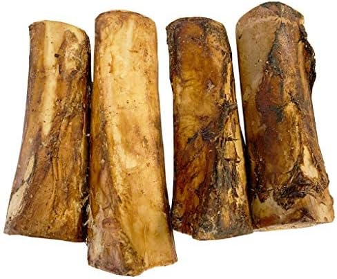 Amazing Dog Treats - 5-6 Inch Meaty Beef Marrow Bones (4 Count) - Best for Dogs - Long Lasting Chew - Filled Marrow