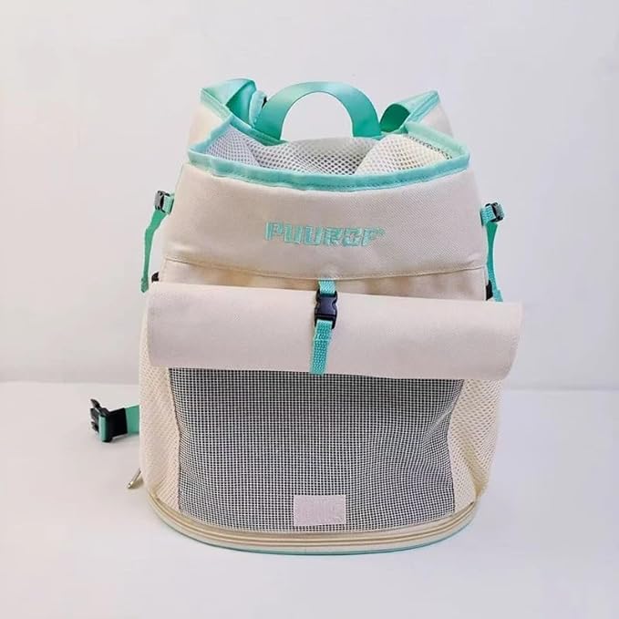 Bag for Cats Chest Dog Backpack Small Dog cat go Out Bag Break Free Walk Dog Dirty pet Backpack Car (Blue, Large)